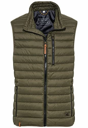 camel active Herren leichte Steppweste ohne Kapuze Olive-Braun, menswear-60