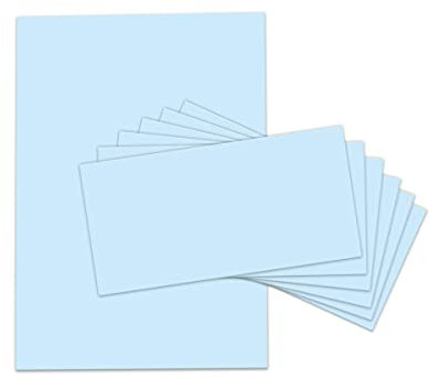 Briefpapier-Set Briefpapier mit Umschlag blau Briefbogen einfarbiges Papier selbstklebende Umschlag für Briefe Einladungen (10 Blätter + 10 Umschläge)