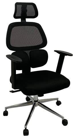 Astan Hogar Silla de Oficina / Escritorio Ergonómica, Respaldo Alto y Reposabrazos regulables, Función Balanceo, Negra AH-AG10200NG