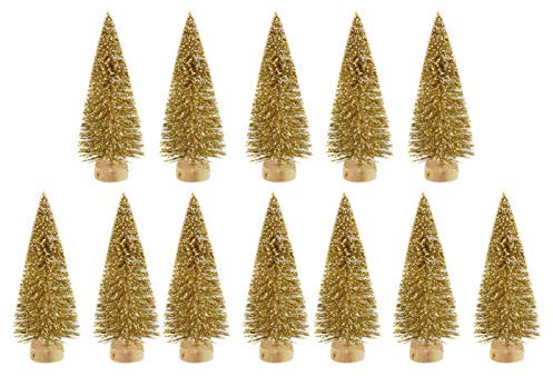 Merting 12 Weihnachts Baum, Tannenbaum Für Tischdeko, Weihnachtsbaum Künstlich Klein Tannenbaum Christbaum,Weihnachtsdeko Weihnachten Tischdeko Winterdeko Geschenk Decoration Oder Modellbau