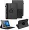 NAUC Tablet Tasche kompatibel mit Doogee T30 Pro 11 Zoll Bluetooth Schutzhülle Universal QWERTZ Tastatur Hülle Standfunktion Drehbar Case, Farben:Schwarz