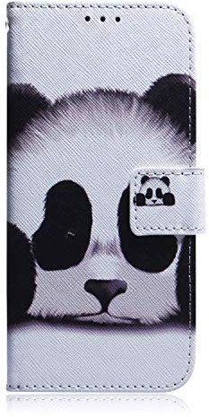 For iPhone SE 2022 Case, iPhone SE 2020 Cover, iPhone 7/8 Cases, Shockproof Flip Folio Wallet Case for Men Women with Stand Card Holder Silicone Bumper Protector Phone Case, Panda