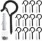 12 Pezzi Ganci Avvitabili Ganci Q-Hanger Neri,Ganci a Vite per Soffitto Occhielli a Vite Ganci Magnetici Forti Gancio per Soffitto,Gancio Soffitto Ganci Antiruggine Montati