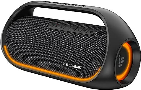 Tronsmart Bang Altavoz Bluetooth 60W, Luces Led y Waterproof IPX6, 15 Horas de Reproducción, Sincroniza más de 100 Altavoces Potente con Hi-Res Audio, Exterior Fiesta Speaker con Powerbank y NFC