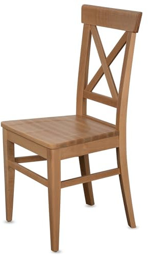 KEHO Esszimmerstuhl 12er Set (CH24) bis 150 kg - Aus massivem Buchenholz - Stühle Esszimmer - Fertig montiert (Natur)