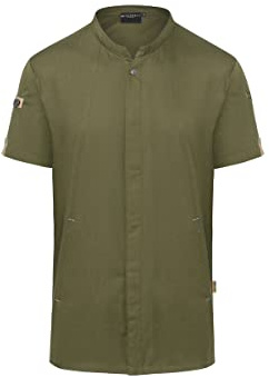Karlowsky Herren Kochjacke Green-Generation, Kurzarm, 72% GRS Certified Recycled Polyester/28% Conventional Cotton