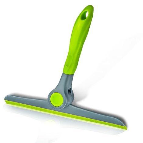 DSV Standard 10 Heavy Duty Green, Grey Window Cleaning Squeegee, Handheld Squeegee for Glass Doors, Windows, Car Windshields & More