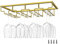 Bssowe Weinglashalter Gläserhalter, Hängender Weinglashalter, Gold Weinglashalter, Stemware Racks, Schrank Weinglashalter, Vierfach Gold, für Familie Restaurant Hotel bar(40 x 22,5 cm)