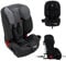 FableKids Kinderautositz mit Isofix | Autokindersitz ab 15 M. | Autositz für Kinder 76-150cm | Kindersitz i-Size | 3-Punkt-Sicherheitsgurt | einstellbare Kopfstütze & Becherhalter | ECE R129/03 | Grau