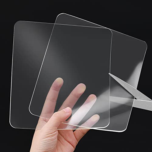 Cuttable Cabinet Door Bumpers Clear,Premium Sound Dampening Cushion Pads,Soft Self Adhesive Rubber Furniture Pads for Most Furniture and Appliances (15 x 16 CM, 2 PCS)