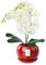 botle Blumentopf Blumenübertopf rot Kugel Blumenschale mit Untersetzer Rund BxH 170 mm x 160 mm Oberfläche Glanz Keramik Modern Glamour