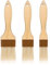3 Pièces de Pinceau de Cuisine, Pinceau à Huile pour la Cuisson Pinceaux en Poils de Sanglier pour Sauce Pinceau de Cuisine pour Sauce à Tartiner à l'Huile Marinade (Petit + Moyen + Grand)