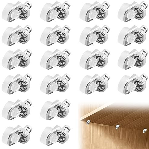 20 Stück Regalstützklammern, 5 mm Metallregalklammern, Schrankstützregalstifte, Regalhalterklammern, Regalklammern für Ersatz-Bücherregal, Küchenschrank, Regale, Holz, Glas, Regale, Kleiderschrank