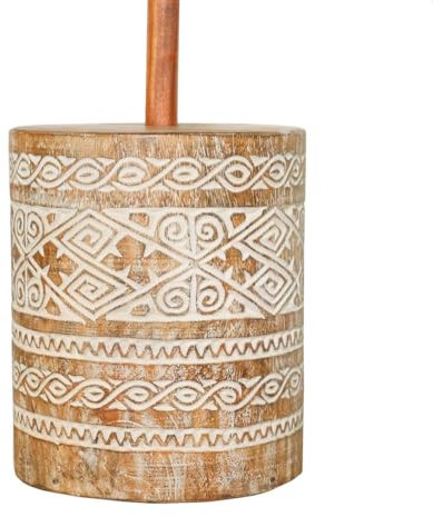 Oriental Galerie Sonnenschirmständer Schirmständer Sonnenschirm Garten Holz Ständer Massiv Halterung für unsere Bali Schirme 34 x 40 cm Natur