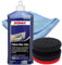 Craft-Equip Politur-Set bestehend aus einer SONAX 500ml Polish+Wax Color BLAU + Craft-Equip Ø90mm Polierpuck ROT + Craft-Equip Microfasertuch BLAU