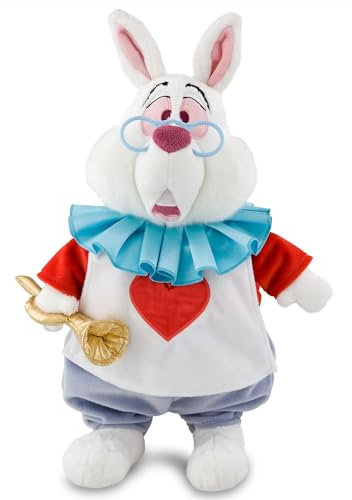 Disney Store Officiel Peluche Moyenne Lapin Blanc d'Alice au Pays des Merveilles, 33 cm, Figure en Peluche avec Remplissage en Granulés, pour Enfants Dès la Naissance