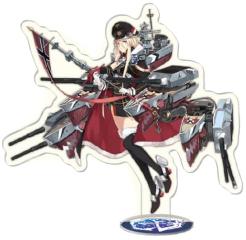 Sonsoke Azur Lane Spielfigur Stand Spielfigur Acryl Periphere Ornamente Sammlungen Cosplay (Bismarck)