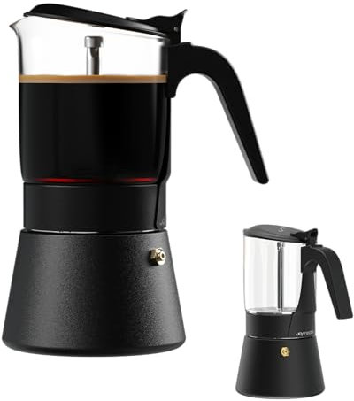 Joy Resolve Clear Brew Moka Pot (Nero, 360ml)