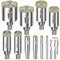 ASNOMY 12Pcs Scie Cloche Diamantée 6-35 mm avec Foret Guidage de Centrage, Scie Cloche Carrelage avec revêtement diamant, Foret trépan Diamant pour verre, carrelage, céramique, marbre, granit