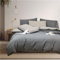 Boqingzhu Bettwäsche Grau Dunkelgrau Hellgrau 200x200cm Wendebettwäsche Set Microfaser Bettbezug und Kissenbezug 80x80cm mit Reißverschluss