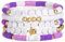 Emibele TS Freundschaftsarmband Set 5 Stück, TS-inspiriertes Alphabet-Armband, Stapelbare Armbänder DIY-inspiriertes Armreif-Herstellungsset, Schmuck für Frauen Mädchen Teenager Konzert, Lila
