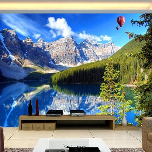 XINRUYI 3D Tapete Fototapete Tapete Schnee Berg Seen Naturlandschaft Wohnzimmer Schlafzimmer PVC Sticker Dekoration
