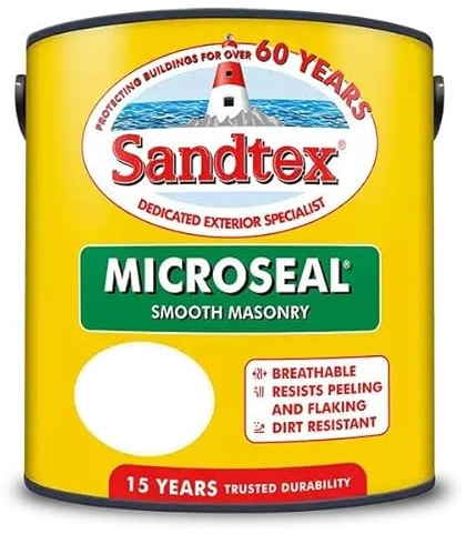 Sandtex Microseal Ultra Smooth Masonry Paint, 2.5L (Vermont Grey)