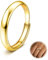 Diamday Damen Ringe Gold 14K Gold Filled Band Hochzeit für Frauen Gold Stacking Ringe Einfach Plain Dome Stapelbar Gold Statement Dünner Daumen Ring Pinky Ring 3/4/5/6MM