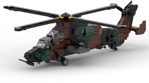 MasterBrickPlay Technik Militär Flugzeug Bausatz, MOC-154526 EC665 Hubschrauber Bausteine, 932 Teile Technik Helikopter Klemmbausteine Konstruktionsspielzeug Geschenk
