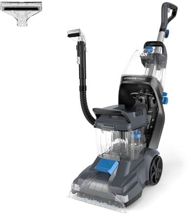 Vax SpinScrub Power Carpet Cleaner, Carpet Cleaning Machine, Stain Remover, 6 Year Guarantee, XL Capacity, Quick Dry Time, Deep Clean, Grey/Navy Blue, CDCW-SSXS