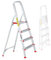Escabeau à 4 marches BM TOOLS BMT-ESC4-ALU - Haut. de travail : 79 cm - prend peu de place et se range facilement - en Aluminium