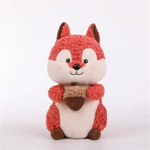 champracer Eichhörnchen mit Haselnuss Kuscheltier, Plüsch-Waldtier - Plüschtier, Kuscheltier für Kinder Geburtstag Weihnachtstag Ostern (25 cm)