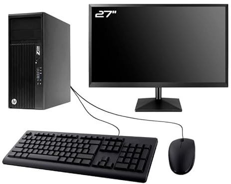 PC HP Z230 Gaming Pantalla 27 RTX 3050 i7-4770 RAM 16GB 1TB SSD Windows 11 WiFi (Reacondicionado)