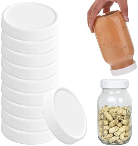 10Pcs Mason Jar Lids PP Plastic Canning Lids 70mm Mouth Jar Lids Food Storage Caps for Canning Jars