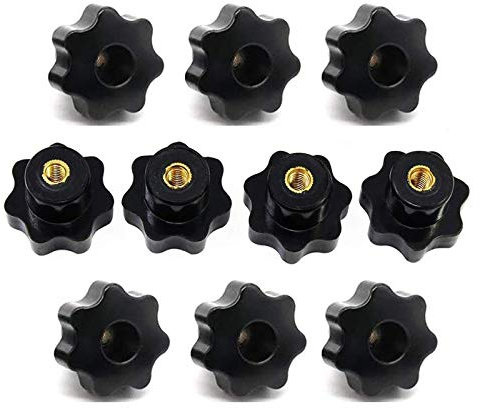 Diheohg 10 Teilige M6 Innen Sechskant Schrauben M6 x 32 Mm Innengewinde Stern Kopf Knopf Schwarz