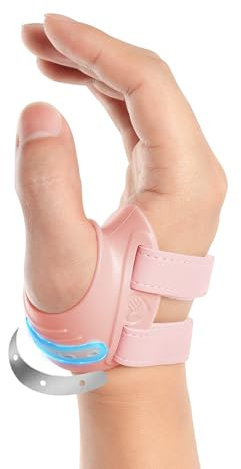 FORTEMOTUS Daumensattelgelenk Bandage Rechts, Daumenorthese mit Schiene Verstellbarer Lederriemen zur Stabilisierung CMC-1 und Schmerzlinderung bei Rhizarthrose, Arthrose(Rosa, M, 17.8-23 cm)