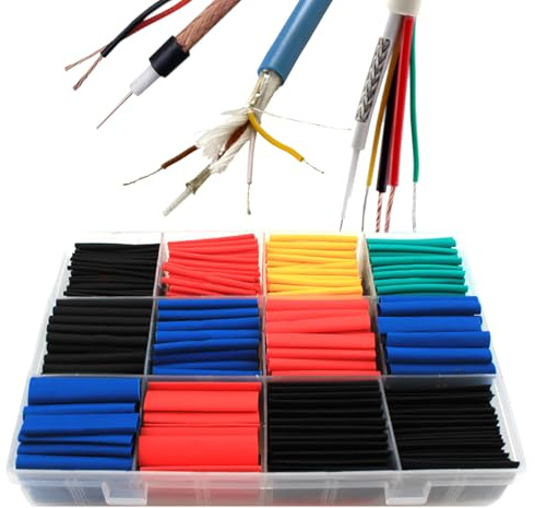 Tubo Termorestringente 850 Pezzi Assortiti per Cavi Elettrici e Tubi