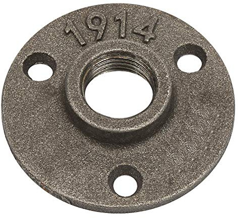 Headerbs 10 Stück Legierung Gusseisen 3 Löcher 65 Mm DN15 Flansch Rohr Basis Gewinde Bodenflansch (Gusseisen)