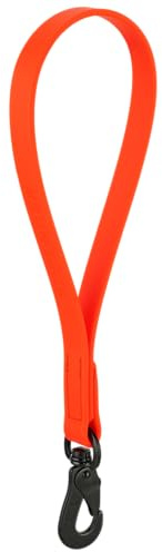 Sprenger BioThane® Kurzführer mit Edelstahl-Haken – Kurze Hundeleine, extrem reißfest, pflegeleicht, für große & kräftige Hunde, Orange
