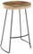 North interiors Elm Home And Garden designer kitchen pub bar stool 70cm High White Black Copper (Black Frame)