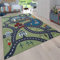 Paco Home Kinder-Teppich Für Kinderzimmer, Spiel-Teppich Mit Straßen-Motiv rutschfest In Grün, Grösse:80x150 cm