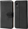 Verco Handyhülle für Wiko View 3 Lite Hülle, Schutzhülle für Wiko View 3 Lite Tasche PU Leder Flip Case Schutzhülle Brieftasche - Schwarz