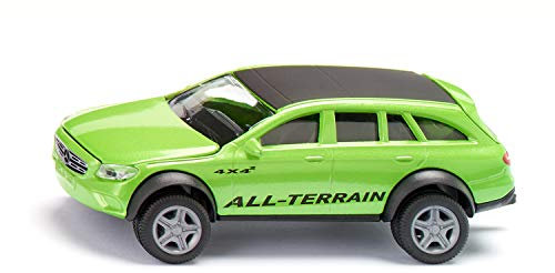siku 2349, Mercedes-Benz E-Klasse All-Terrain 4 x 4², 1:50, Metall/Kunststoff, Grün, Spielzeugauto für Kinder, Anhängerkupplung und öffenbare Motorhaube
