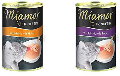 Miamor Trinkfein Vitaldrink 24x135ml, 1er Pack (1 x 135 Grams) & Trinkfein- Vitaldrink mit Ente, 24er Pack (24 x 135 g)