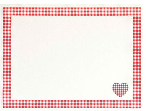 APARTina Tischsets aus Airlaid stoffähnlich, 100 Stück Sets 30 x 40 cm Landhaus rot, Platzsets Untersetzer für auf den Tisch, Unterlage Einweg