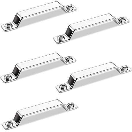 SOTECH 10 x Möbelgriffe KNUT BA 160 mm Chrom poliert | Länge Schubladengriffe mit 189 mm von Schüco