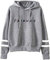 PANOZON Damen einfarbig Hoodie von TV Series Friends Kapuzenpullover mit Freunde Logo Outwear(grau,S)