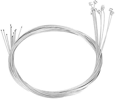 Keenso Bicycle Brake Wires, 10pcs 200cm Bike Brake Cord Bicycle Braking Line Cable Wire for Mountain Road Bike Replacement Bike Brake Cable Brake Cable