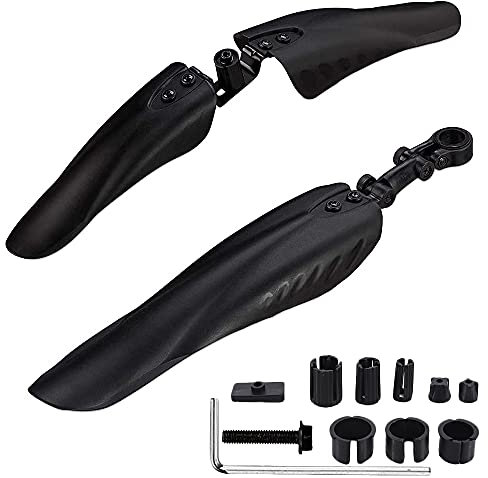 ePicsoa Bike Mudguard Set, Bicycle Mudguards Universal Full Cover Thicken Widen Bicycle Fenders Set, Front and Rear Mud Guard Portable Adjustable Bike Mudflap for Mountain Road Bike