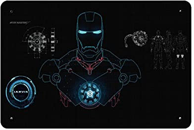Iron Man Tony Stark Jr. Robert Downey Hero 43 Tin Sign Vintage Metal Pub Club Cafe bar Home Wall Art Decoration Poster Retro 20x30cm